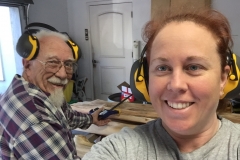 Me and dad working on the desk