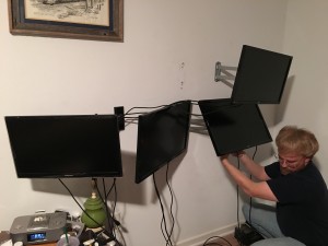 Paul helping me hook up all these monitors :)