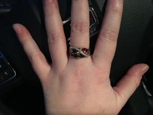 My new ring!!  I love it and it was very inexpensive from Littman's!!