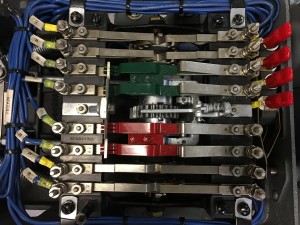 Contacts inside a switch.