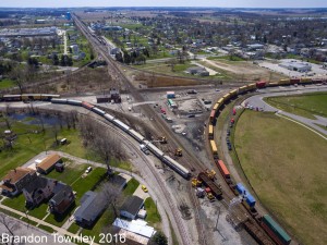 This is Fostoria, OH showing the derailment they just had.  The F Tower I was working in is the one in the center of the screen to the left of the tracks that cross.